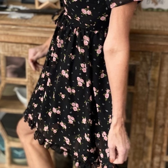 Hot Topic Darling Black Dress with Pink Roses - Picture 13 of 14